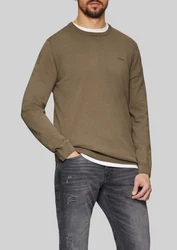 s.Oliver Strickpullover Rundhals  Khaki/Dunkelgrün/Beige/Braun