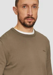s.Oliver Strickpullover Rundhals  Khaki/Dunkelgrün/Beige/Braun