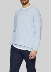 s.Oliver Strickpullover Rundhals  Hellblau/Blau