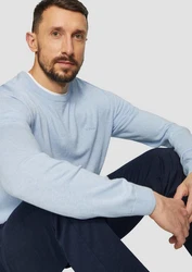 s.Oliver Strickpullover Rundhals  Hellblau/Blau