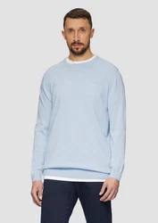 s.Oliver Strickpullover Rundhals  Hellblau/Blau