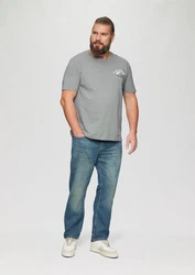 s.Oliver Kurzarmshirt mit Frontprint Grau/Hellgrau