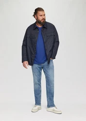 s.Oliver Kurzarmshirt mit Frontprint Blau