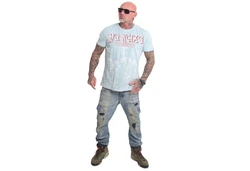 YAKUZA T-Shirt Bark Weiß/Grau/Rot/Dunkelrot