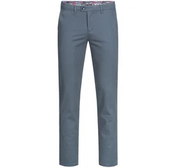 GREIFF Anzughose Greiff CASUAL Herren Chino-Hose Regular Fit Taubenblau
