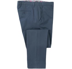 GREIFF Anzughose Greiff CASUAL Herren Chino-Hose Regular Fit Taubenblau