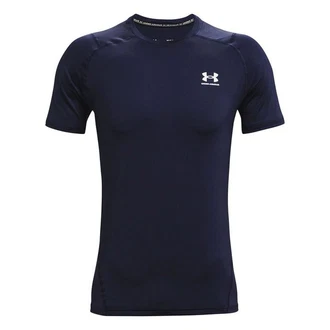 Under Armour T-Shirt Heatgear Fitted Shortsleeve (1361683) Dunkelblau/Rot/Blau