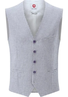 CG Club of Gents Anzugweste CG Plum Grau/Lila/Hellblau/Blau/Fliederfarben