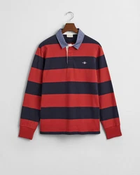 Gant Langarmshirt REG CHAMBRAY STRIPE HEAVY RUGGER Hellblau/Rot/Lila