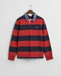 Gant Langarmshirt REG CHAMBRAY STRIPE HEAVY RUGGER Hellblau/Rot/Lila