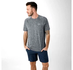 Under Armour T-Shirt UA Tech 2.0 Hellgrau/Dunkelgrau/Grau/Dunkelblau
