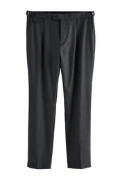 Stoffhose Elegante Hose aus Wollmix mit seitlichem Riegel (1-tlg)