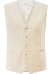 Carl Gross Anzugweste CG Wilson-G Khaki/Weiß/Beige