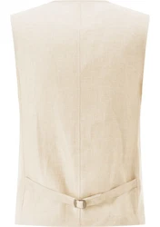 Carl Gross Anzugweste CG Wilson-G Khaki/Weiß/Beige