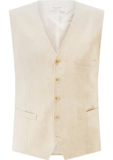Carl Gross Anzugweste CG Wilson-G Khaki/Weiß/Beige