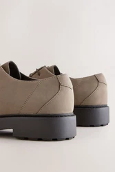 Next Schuhe mit vorderem Schuhblatt-Einsatz Schnürschuh (1) Grau/Beige/Braun