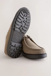 Next Schuhe mit vorderem Schuhblatt-Einsatz Schnürschuh (1) Grau/Beige/Braun