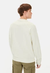 camel active Sweatshirt Regular Fit Weiß/Hellgrün/Khaki/Creme
