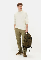 camel active Sweatshirt Regular Fit Weiß/Hellgrün/Khaki/Creme