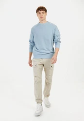 camel active Sweatshirt Regular Fit Hellblau/Blau/Grau