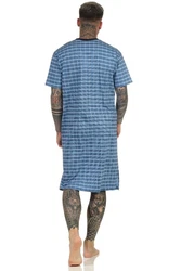 Normann Pyjama Herren kurzarm Nachthemd  