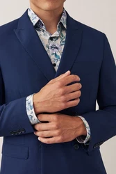 Next Baukastensakko Anzug mit zwei Knöpfen Dunkelblau/Hellblau/Blau