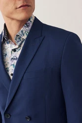Next Baukastensakko Anzug mit zwei Knöpfen Dunkelblau/Hellblau/Blau