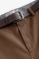 Next Chinohose Straight Fit mit Print Khaki/Beige/Braun