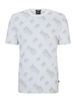 BOSS Kurzarmshirt TIBURT Grau/Hellblau