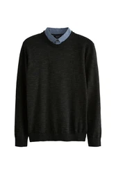 Next 2-in-1 Pullover Hemdeinsatz 