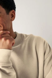 Next Oversized-Sweatshirt mit Rundhalsausschnitt Beige/Khaki/Braun