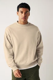 Sweater Oversized-Sweatshirt mit Rundhalsausschnitt (1-tlg)