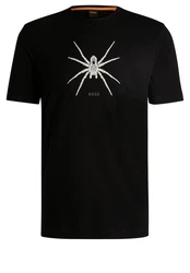 BOSS ORANGE T-Shirt Te_Spiderbat (1-tlg) Schwarz