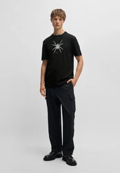 BOSS ORANGE T-Shirt Te_Spiderbat (1-tlg) Schwarz