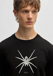 BOSS ORANGE T-Shirt Te_Spiderbat (1-tlg) Schwarz