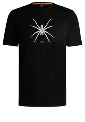 BOSS ORANGE T-Shirt Te_Spiderbat (1-tlg) Schwarz