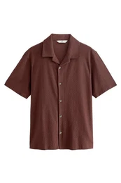 Poloshirt Strukturiertes Hemd aus 100% Baumwolljersey (1-tlg)