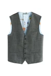 Next Anzugweste Regular Fit Grau/Hellblau