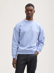 TOM TAILOR Sweatshirt Hellblau/Blau/Fliederfarben