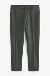 Next Anzug Motion Flex Hose-Skinny Fit Dunkelgrün/Khaki
