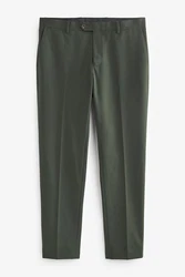Next Anzug Motion Flex Hose-Skinny Fit Dunkelgrün/Khaki