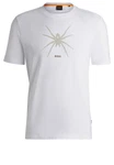BOSS ORANGE T-Shirt Te_Spiderbat (1-tlg) Braun/Creme/Weiß/Silber/Grau
