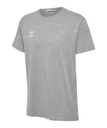hummel T-Shirt T-Shirt Rundhalsausschnitt gesticktes Logo Regular fit (7924) Grau Melange