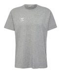 hummel T-Shirt T-Shirt Rundhalsausschnitt gesticktes Logo Regular fit (7924) Grau/Hellgrau/Dunkelgrau