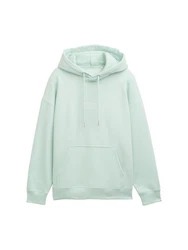 TOM TAILOR Denim Sweatshirt Hoodie mit Logo-Print Grün/Hellgrün/Hellblau/Türkis/Blau