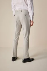 Next Anzughose Slim Fit mit Struktur (1-tlg) Grau/Hellgrau/Khaki