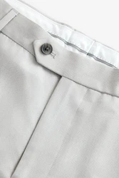Next Anzughose Slim Fit mit Struktur (1-tlg) Grau/Hellgrau/Khaki