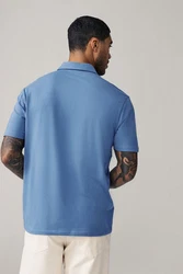 Next Poloshirt 5er-Pack Kurzarm-Poloshirts aus Jersey Blau/Hellblau/Dunkelblau/Grau