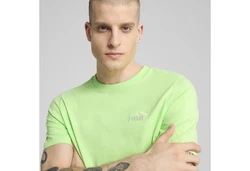 PUMA T-Shirt Essentials No. 1 Logo Grün/Hellgrün/Neonfarben