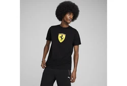 PUMA T-Shirt Scuderia Ferrari HP Race Big Shield T-Shirt Herren Schwarz/Rot/Gelb